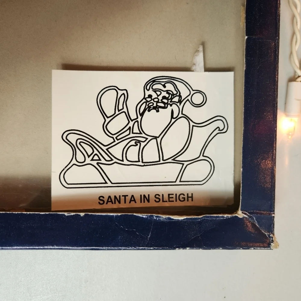 Noma VTG Christmas 50 Light Window Display Santa Claus on Sleigh-TESTED/WORKS